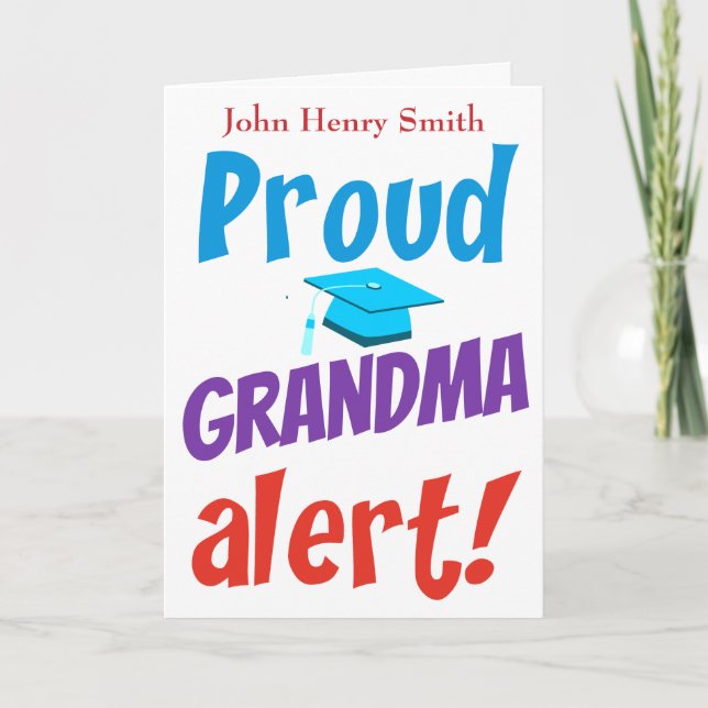 Carte Fier Grandma Graduation (Devant)