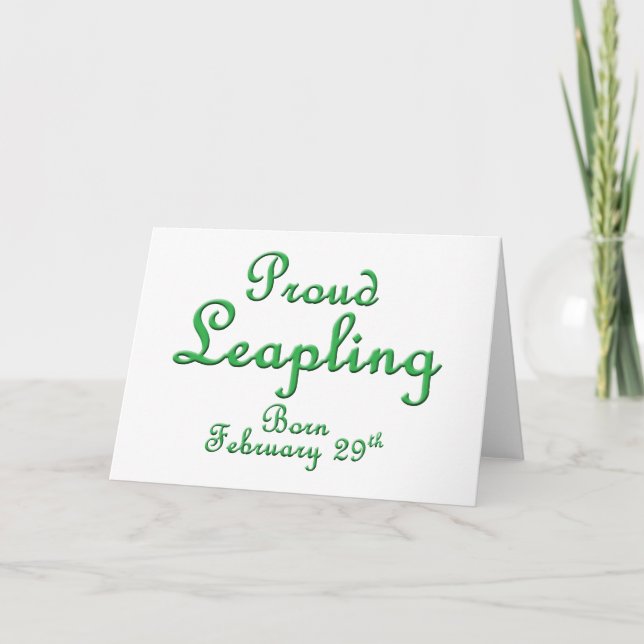 Carte Fier Leaplement Année Anniversaire (Devant)
