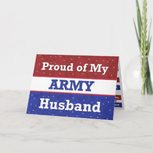 Carte Fier militaire de mon mari de l'armée de penser à