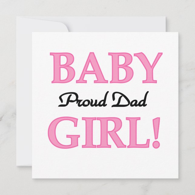 Carte Fier Papa Bébé Fille Cadeaux (Devant)