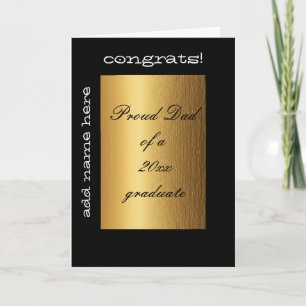 Carte Fier père d'une année de diplôme