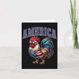Carte Fière Amérique de poulet Fête de l'indépendance 4 