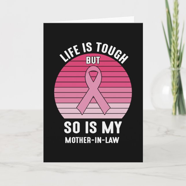 Carte Fière famille Cancer du sein guerrière Mère-en-Bel (Devant)