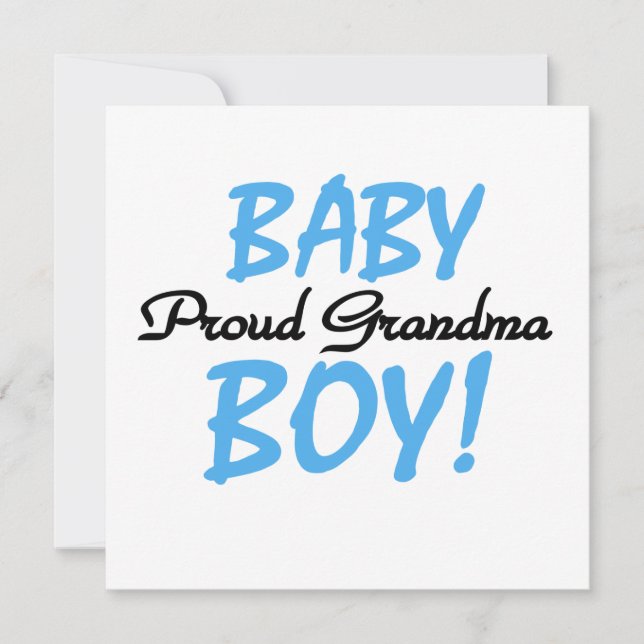 Carte Fière Grand-mère Baby-Boy Cadeaux (Devant)