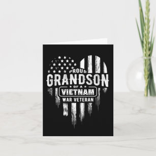Carte Fière Grandson Vietnam Vet Grand-père Vétérinaire