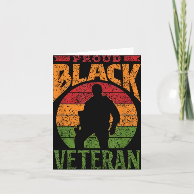 Carte Fière Soldat Noir Vétérinaire Milice Africaine Amé (Devant)