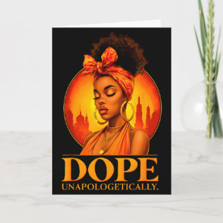 Carte Fièrement Histoire Noire Fille Afro Mélanine W