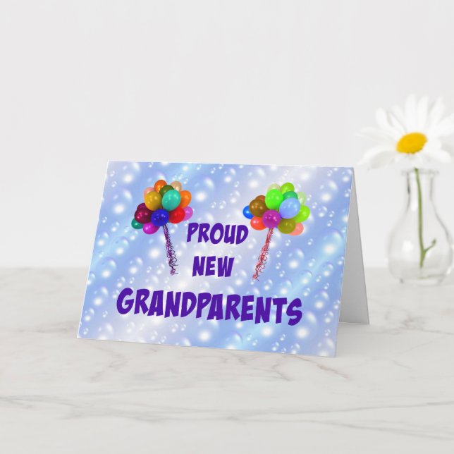 Carte Fiers nouveaux grands-parents (Petite plante)