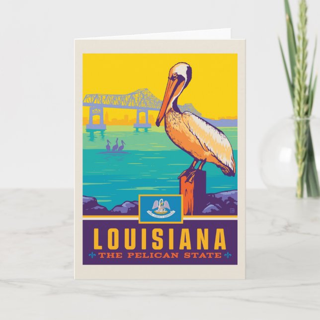 Carte Fierté de l'État | Louisiane (Devant)