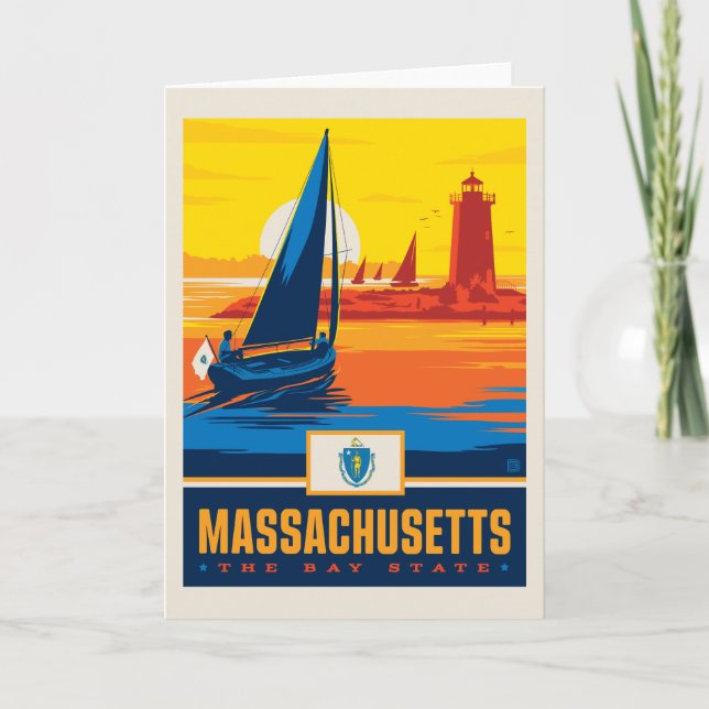 Carte Fierté de l'État | Massachusetts (Devant)