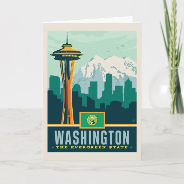 Carte Fierté de l'État | Washington (Devant)