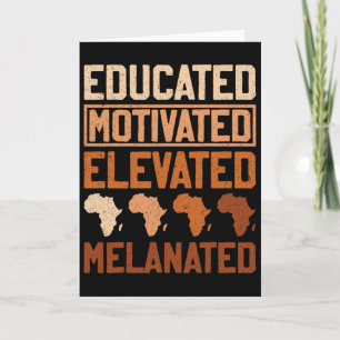 Carte Fierté noire éduquée motivée élevée mélanisée