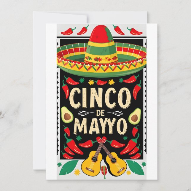 Carte Fiesta Cactus mexicaine (Devant)