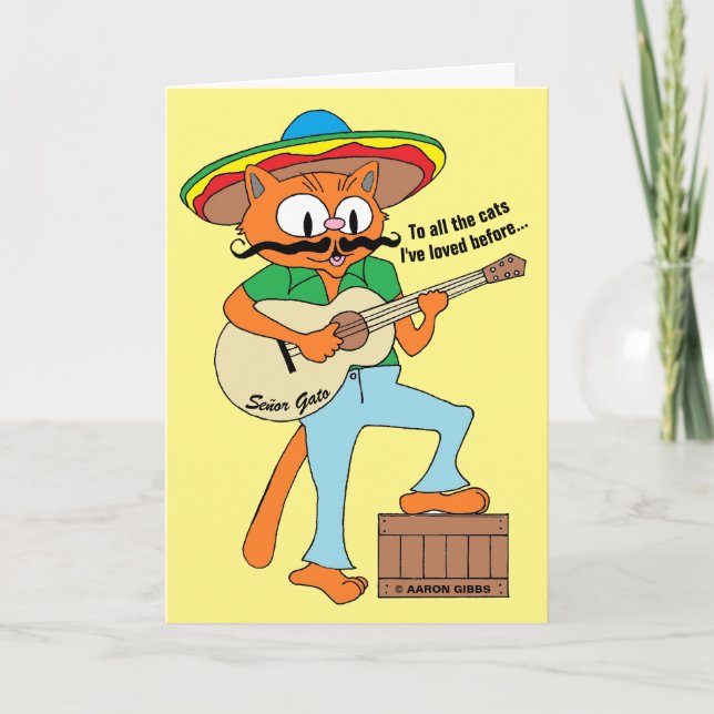 Carte Fiesta Cat Gato Cinco De Mayo Funny Blank à l'inté (Devant)