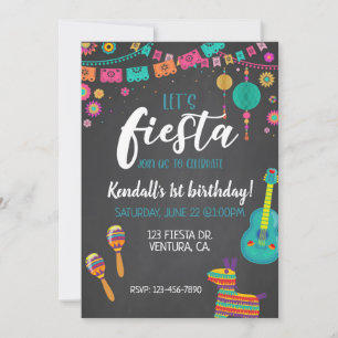 CARTE FIESTA, PREMIER ANNIVERSAIRE, LAISSE FIESTA