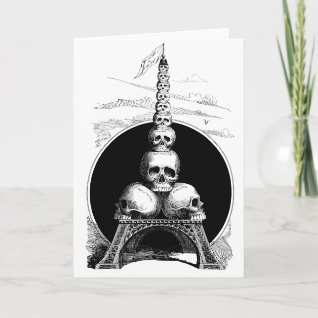 Carte Figaro. Une tour Eiffel pour le cimetière (Devant)