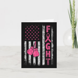 Carte Fight Breast Survivor American Flag Cancer du sein