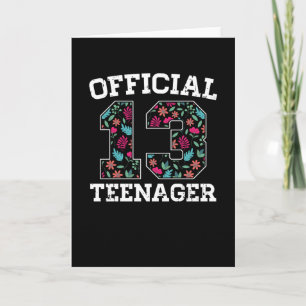 Carte Fille 13e anniversaire Adolescent officiel