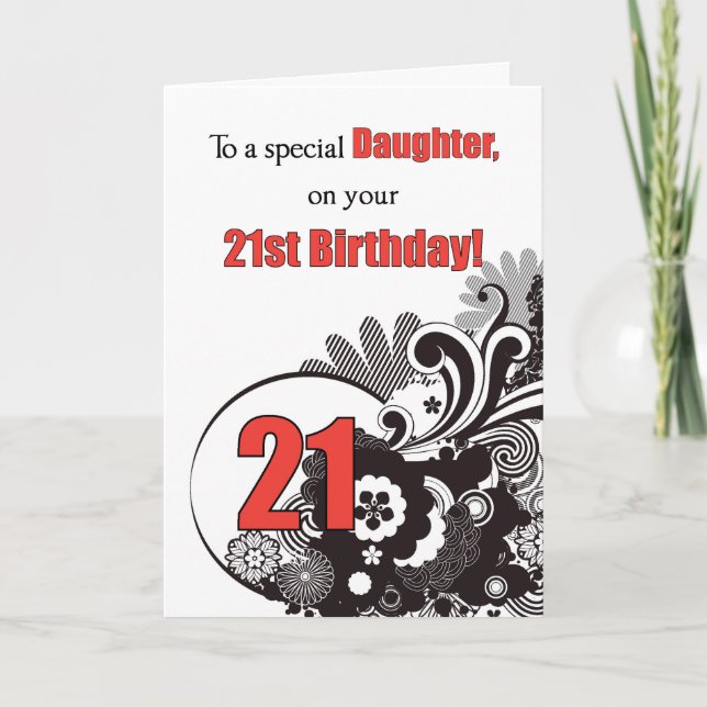 Carte Fille, 21e anniversaire des perruques religieuses (Devant)