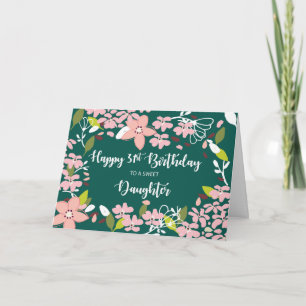 Carte Fille 31e anniversaire Fleurs vertes