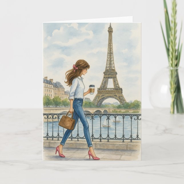 Carte Fille à Paris (Devant)