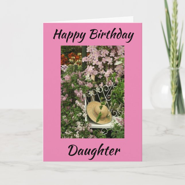CARTE **FILLE** "AMOUR D'ANNIVERSAIRE (Devant)