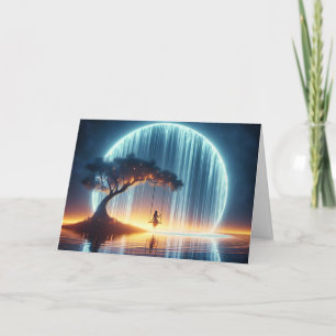 Carte Fille Anniversaire À La Neige Dans La Cascade De L