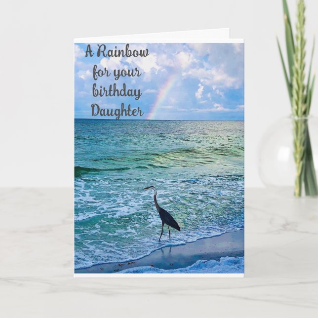 CARTE **FILLE** ANNIVERSAIRE RAINBOUR POUR VOUS (Devant)
