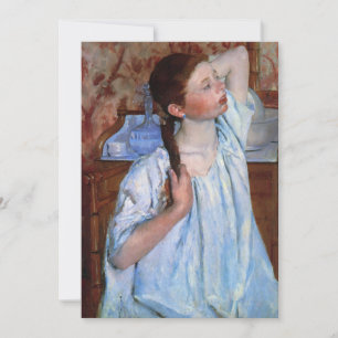 Carte Fille Arrange Ses Cheveux   Mary Cassatt