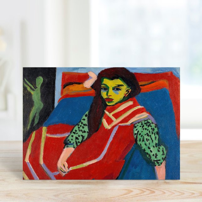 Carte Fille assise | Ernst Ludwig Kirchner (Créateur téléchargé)