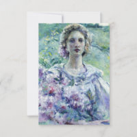 Fille aux fleurs violettes (par Robert Reid)