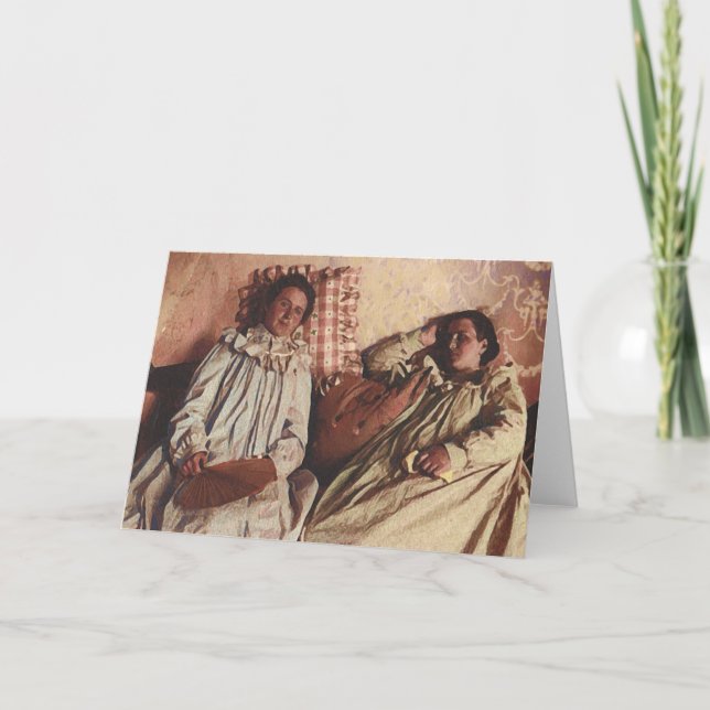 Carte Fille avec la fan (Devant)