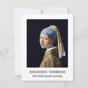 Carte Fille avec perle à oreille 1665 Johannes Vermeer