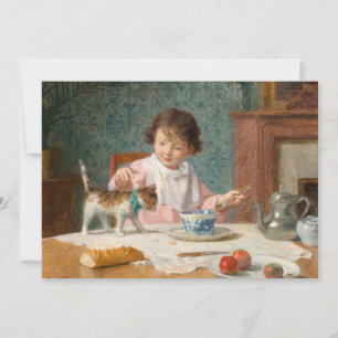 Carte Fille avec un chat Victor Gabriel Gilbert