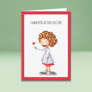 Carte Fille avec un marteau réflexe Docteur