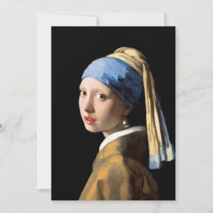 Carte Fille avec une perle oreille Vermeer hollandais Sa