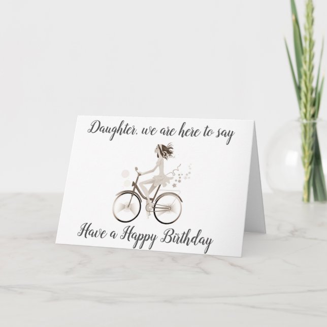 CARTE ***FILLE*** AVEZ UN ANNIVERSAIRE AGRÉABLE ! ! ! ! (Devant)