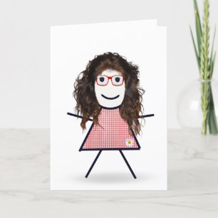 Carte Fille Bâton d'anniversaire pour sœur