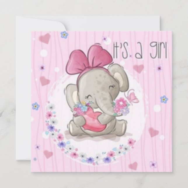 Carte fille bébé (Devant)