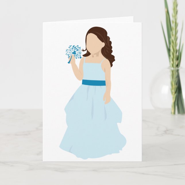 carte fille bleue (Devant)