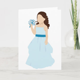 carte fille bleue