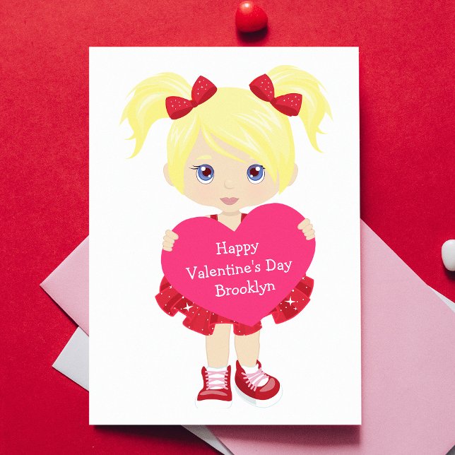 Carte Fille Blonde Saint Valentin (Créateur téléchargé)