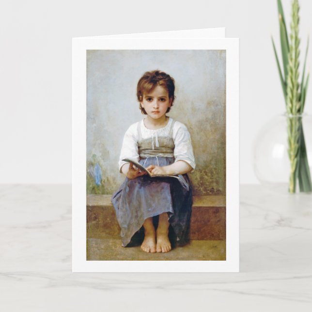 Carte Fille, Bouguereau (Devant)