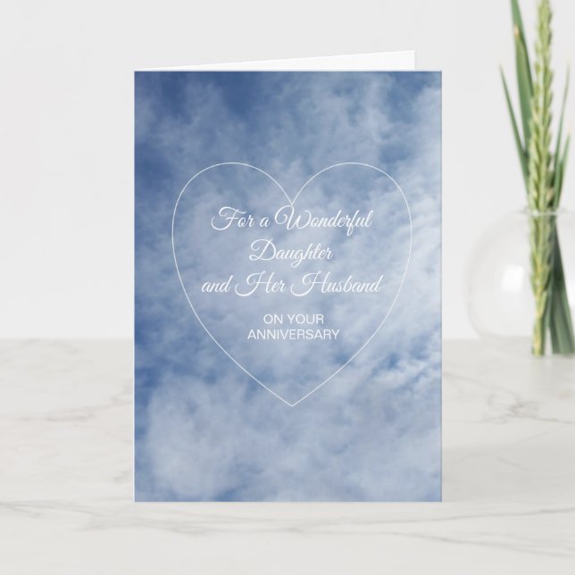 Carte Fille Ciel Et Mari Anniversaire Personnalisé (Devant)