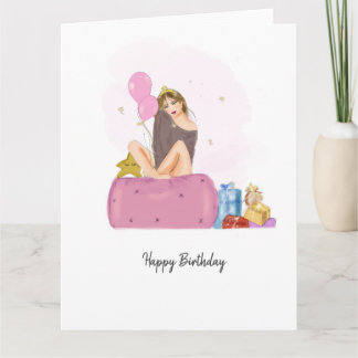 Carte fille d'anniversaire