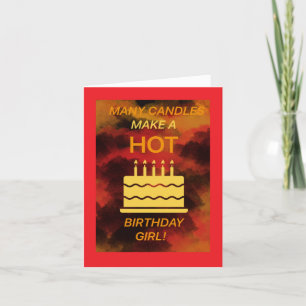 Carte fille d'anniversaire chaude