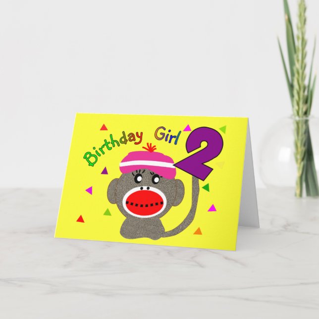 Carte Fille d'anniversaire — Deux ans (Devant)