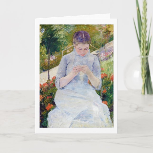 Carte Fille dans le jardin, Mary Cassatt (Devant)
