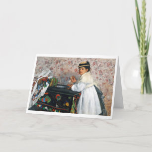 Carte Fille dans un Casquette, Edgar Degas