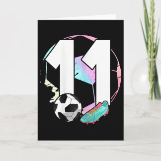 Carte Fille de 11 ans footballeuse Footll 11 ans